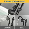 American Style Matte Black Brass Bathtub Filler Faucet