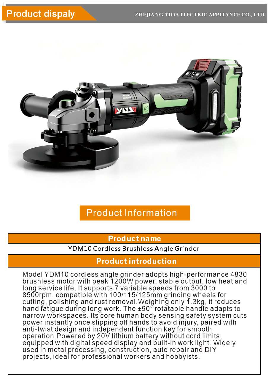 7 speed adjustable battery grinding tool