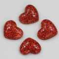 νέα άφιξη 14mm Cute Glitter Heart Flatbacks Resin Kawaii Cabochons Charms DIY FashionDeco για Παιδικά καλλωπισμούς Hairbow