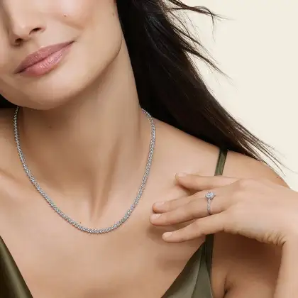 Elegant Lab Diamond Necklace by Van Cleef