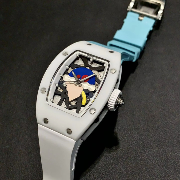 Exquisite Luxury Watch Stand with Ceramic Case: The Perfect Display for Women's Automatic Skeleton Mechanical Watches