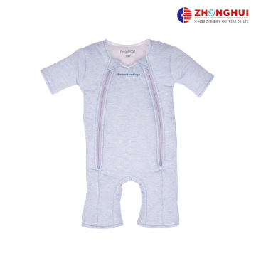 Gray Melange Baby Sleepsuit