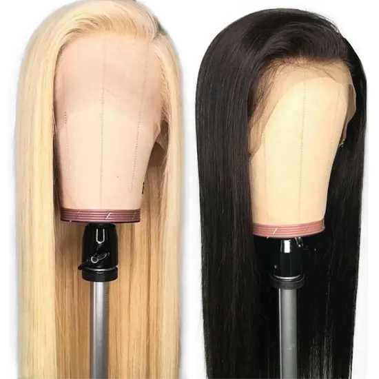 Raw Virgin Cuticle Aligned Brazilian Human Hair Transparent Lace Frontal 613 HD Lace Front Wig With Baby Hair For Black Women