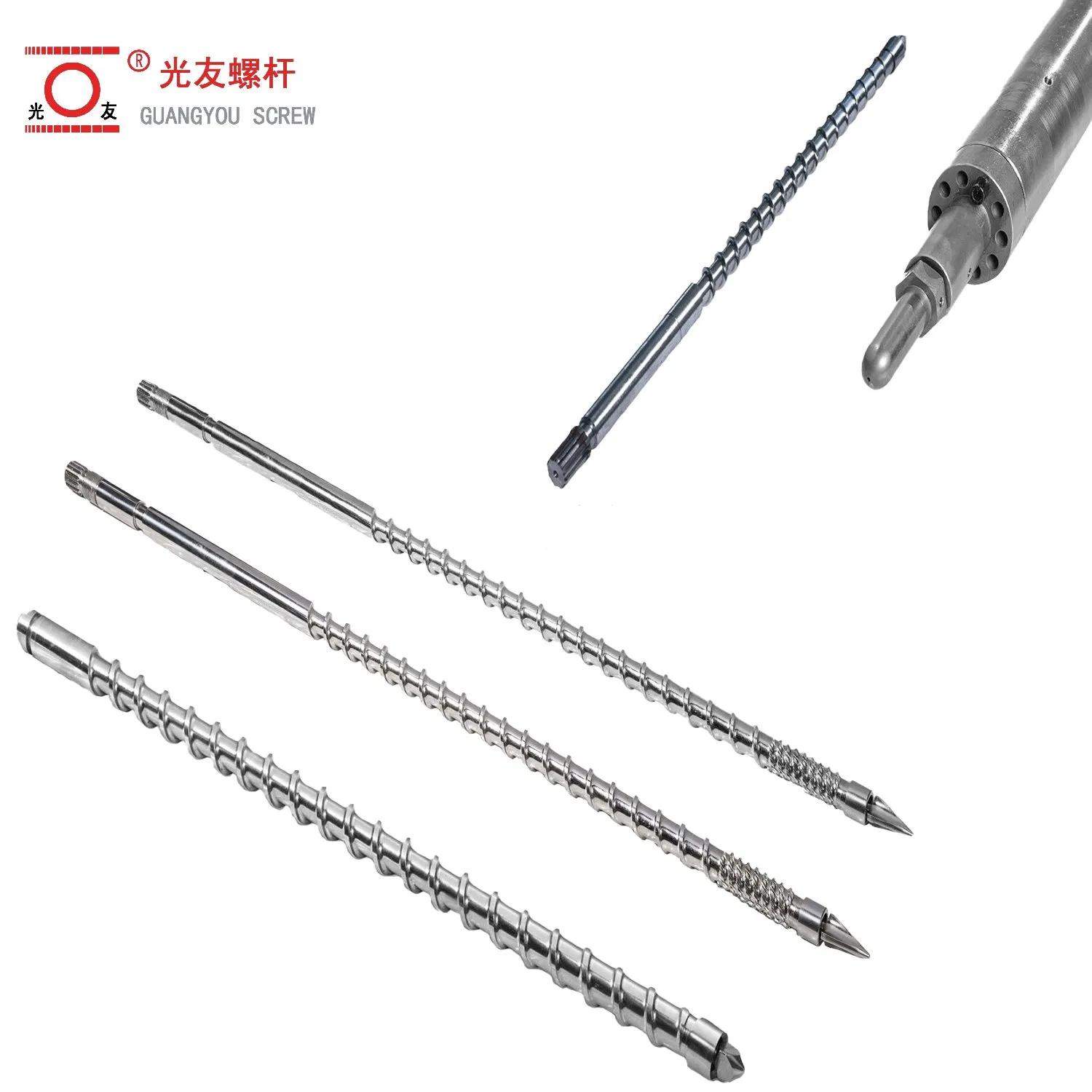 Bimetallic tungsten-carbide-coated injection molding machine screw at mga bahagi ng bariles