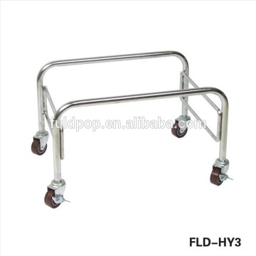Peralatan Pop Plated Chrome Shopping Basket Holder