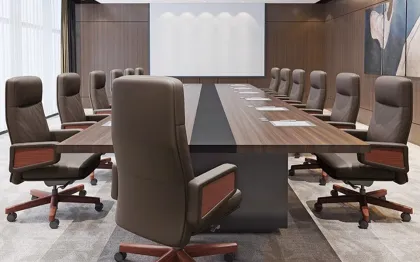 Commercial Luxury Leather New Chinese Style Executive Chair