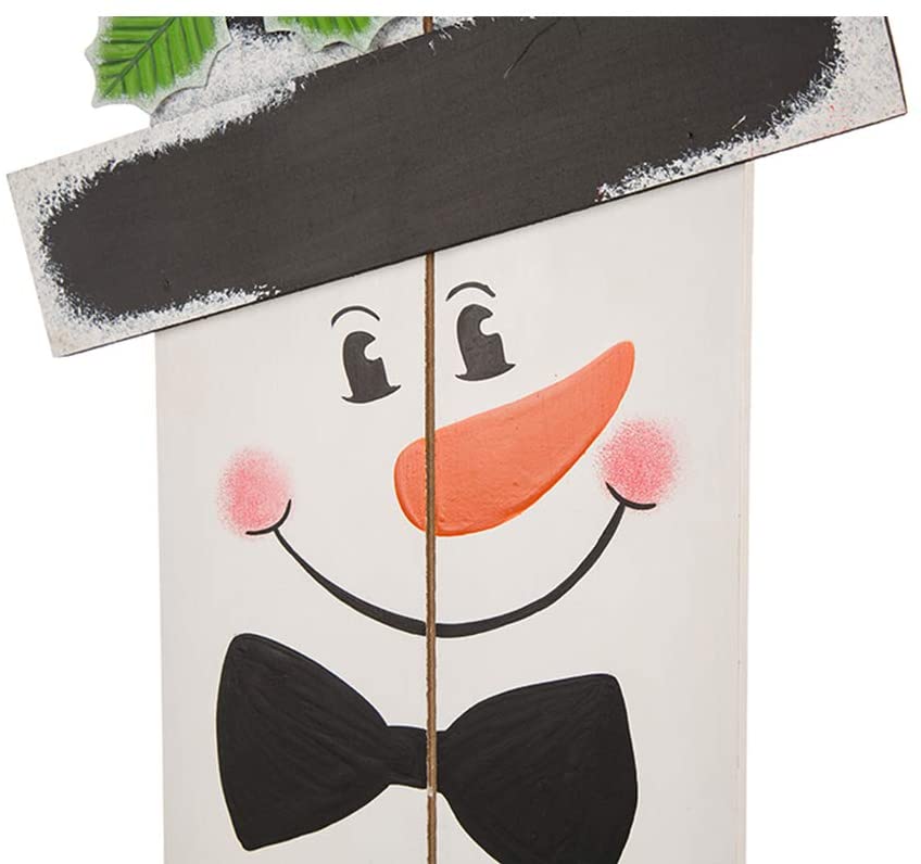 42 &quot;H Wooden Snowman Varand Sinal