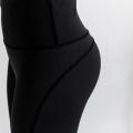Damen schwarze Knielänge Yogahosen