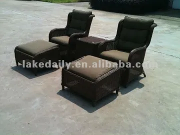 outdoor rattan wicker sun lounger