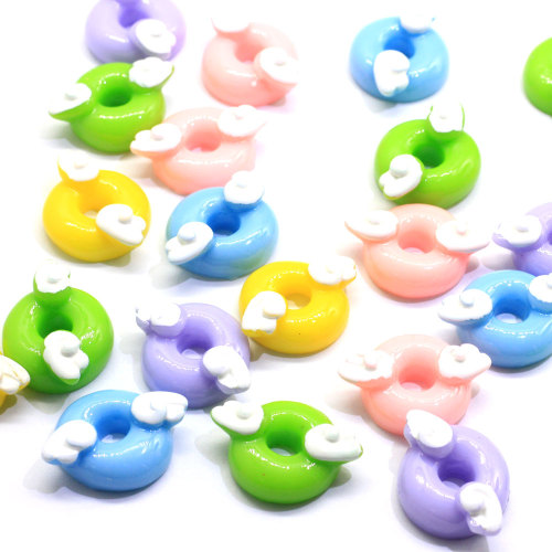 Kawaii Mini Swim Wing Shaped Flatback Resin Beads 100pcs/bag Handcraft Decor Beads Toy DIY Material Spacer