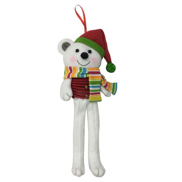 Christmas white bear shape hanging wall sign