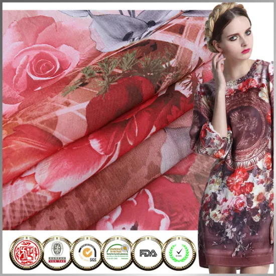 Hot Selling Elegant 100D Chiffon polyester digital print fabric