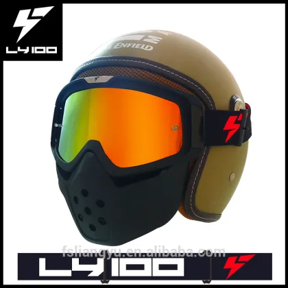 Motorcycle goggle with detachable face mask
