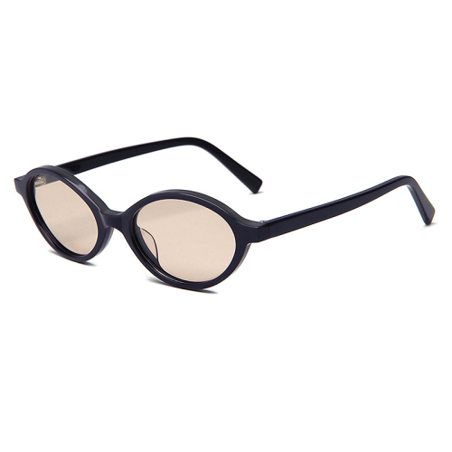 Vintage Slim Oval Solid Acetate Sunglasses ME2012