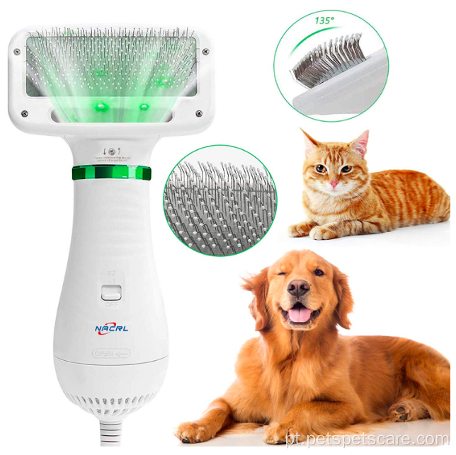 Secador de cabelo para animais de estimação Secador de escova 2 em 1 para cães