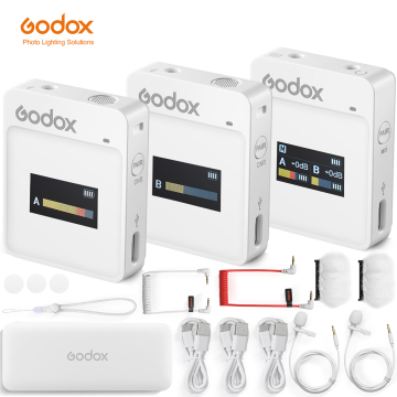 Godox MoveLink II M1 M2: 2.4GHz Wireless Lavalier Mic for Phone/DSLR
