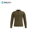 Seaskin Front Zip Mens Wetsuit Top untuk SUP