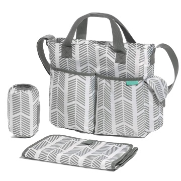 Functional Baby Stroller Organizer with Adjustable Strap - Stylish Diaper Bag and Breast Pump Tote