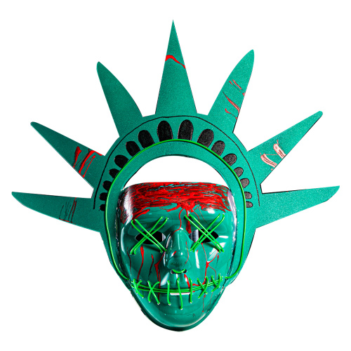 Máscara de terror de Halloween com LED Liberty Crown
