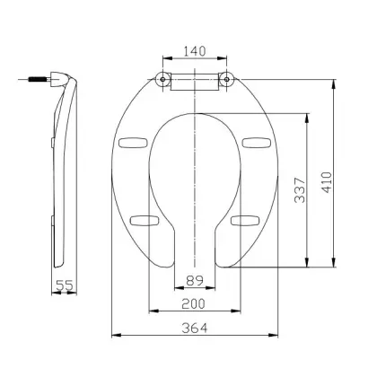 Washable Bathroom Toilet Seat Cover for Disabled Family Members