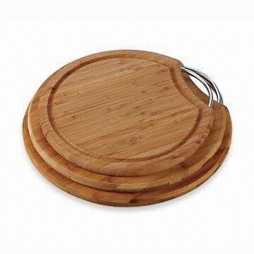 Bamboo Cutting Boards in Circular Shape, Available in Various Sizes