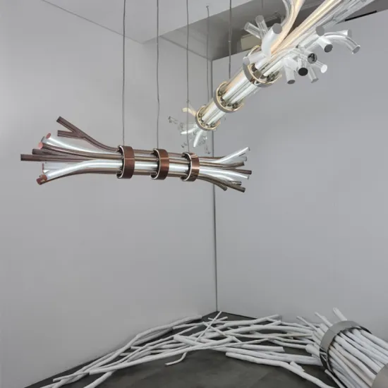 Long Glass Lampshade Art Guide Light for Restaurants and Hotels