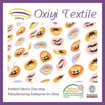 printed 100%polyester single jersey knitted fabric