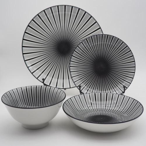 Ensemble de vaisselle en céramique en céramique en porcelaine chaude en porcelaine en porcelaine