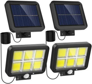 High Quality Waterproof IP65 120 COB Solar Wall Light for Garden Lighting