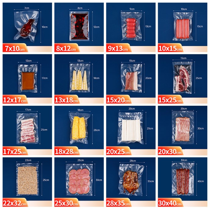 Plastic Food Grade Embossing Vacuum Sealed Bag for household using6