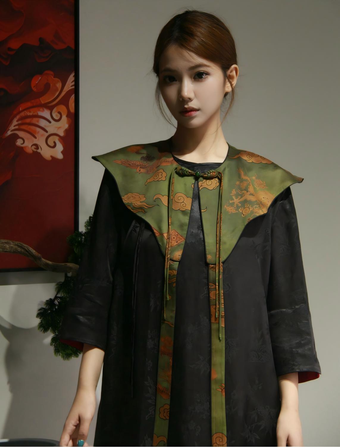 Vestido negro con mangas