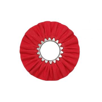 Roue en tissu de polissage oblique rouge