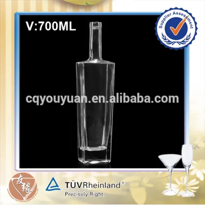 Fancy Rum Bottle White Rum Clear Glass Rum Bottles 700 ML