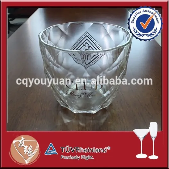 Widely use engraved glass pineapple ice bucket