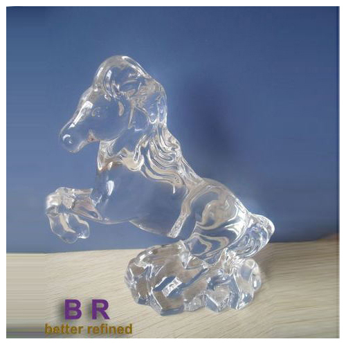Patung-patung Kuda Kaca Hiasan Kristal Buatan Tangan