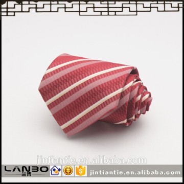 Promotional cheap red striped neckties set in china