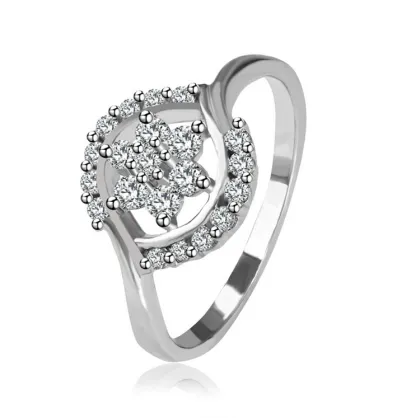 Gold Ring, Wholesale PT1680 Rhodium Stunning Cz Jewelry Fashion Microset Zirconia Gold Ring