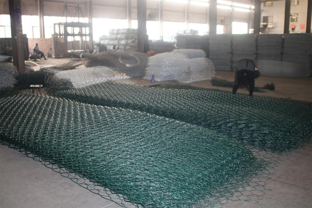 Gabión hexagonal de alambre de hierro Mesh Woven Gabion Net