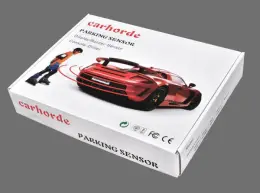 Rearview mirror numeral LED parking sensor