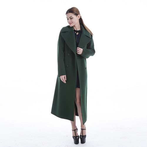 Cappotto invernale in cashmere verde di nuovo stile