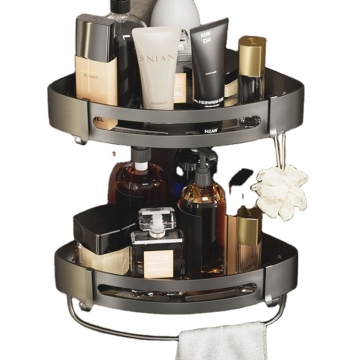 No Drilling Aluminum Triangle Wall Shelf for Bathroom Storage