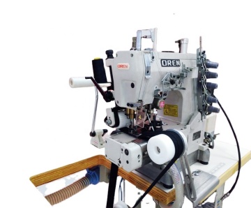 OREN Industrial Sewing Machine: Three Needle Five Thread Trouser Head Machine