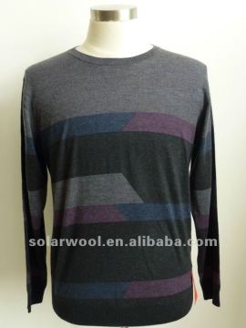 Men's pure cashmere jacquard Sweater