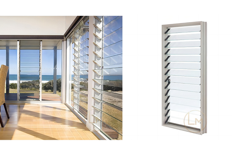 fixed louvered steel window