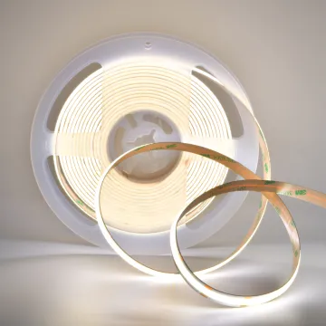 FCOB CCT 12V 24V Tunable White LED Light Strip with 608 LEDs/M, 8mm/10mm PCB Width - High Ra90 Flexible COB LED Strip Lighting