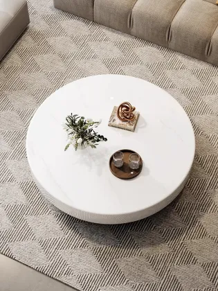Bulgari Modern Luxury Cream Oval Marble Coffee Table