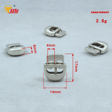 Oval Dual Hole Metal Spring Cord Lock