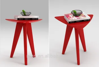 Red Color Round Small House Smart choice modern and fashion side table solid wood design coffee table