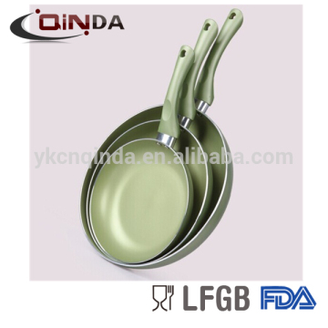 Durable electrical wok 28cm die cast aluminium deep fry pan with semi s/s-glass lid