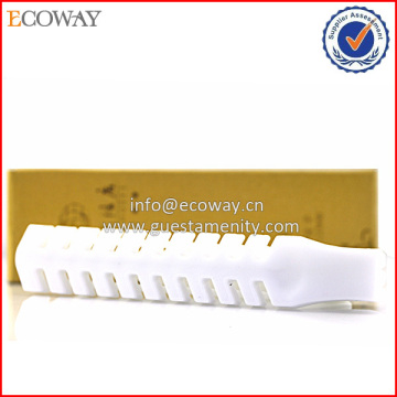 OEM White Hotel Personalized Double Teeth Folding Comb